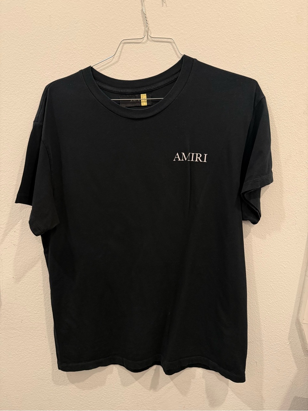AMIRI Black Logo Graphic Print Crew Neck Short Sleeve T-Shirt Men's Size S